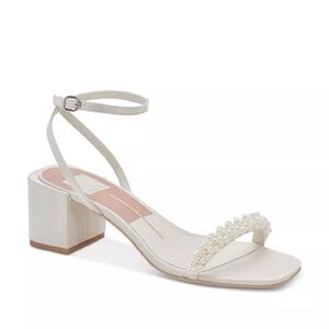 Dolce Vita White Block Heel Sandals